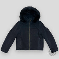 Louis Vuitton Denim Blouson With Fur Hood