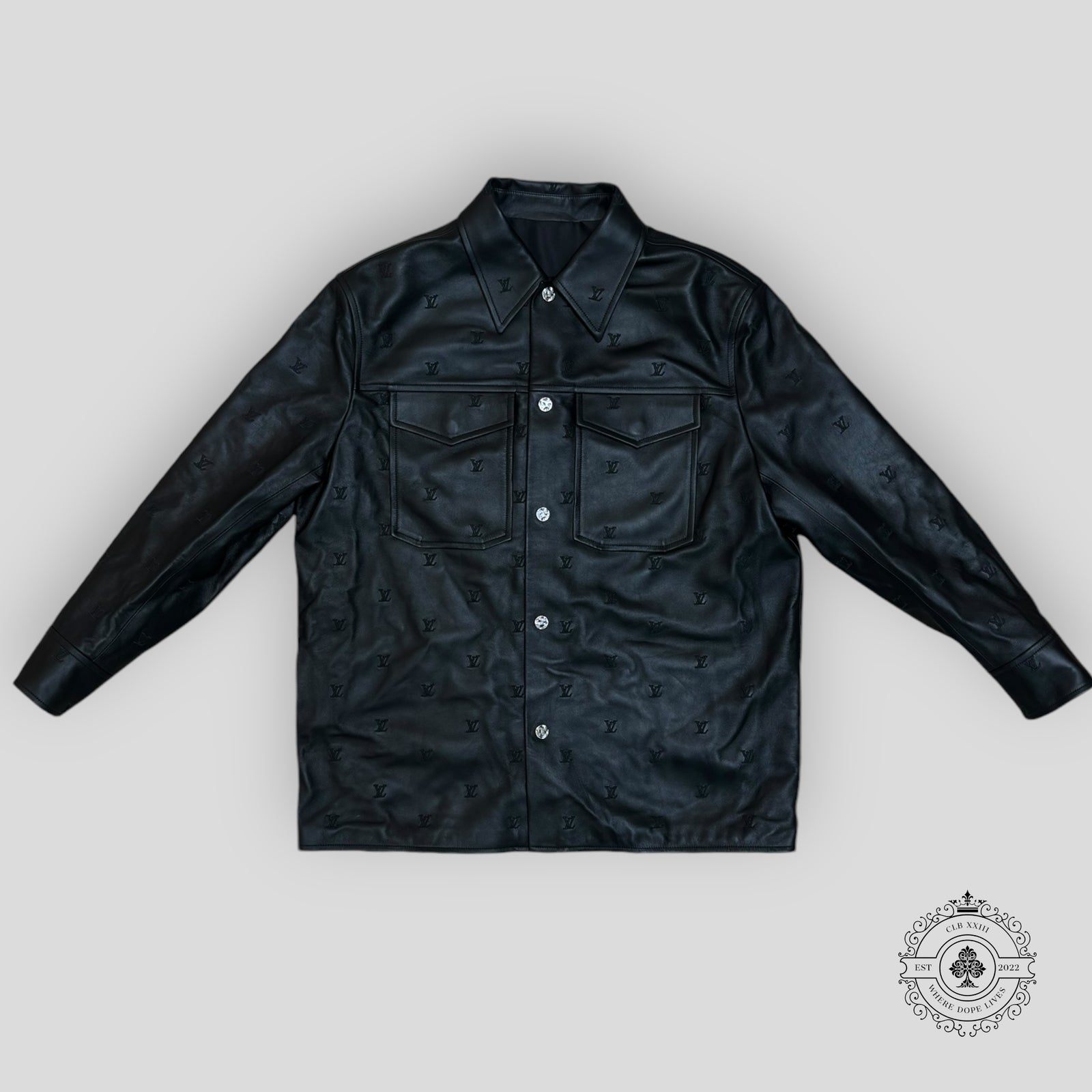 Louis Vuitton Embroidered Leather Signature Overshirt