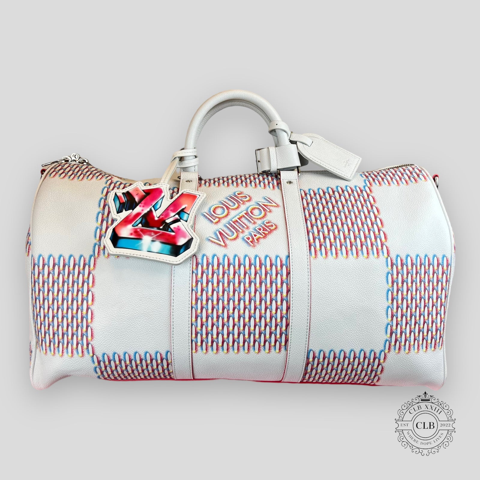 Louis Vuitton Damier Spray Keepall Bandouliere 50