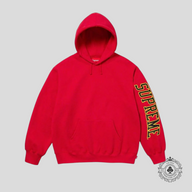 Supreme Sleeve Arc Hooded Sweatshirt in Red