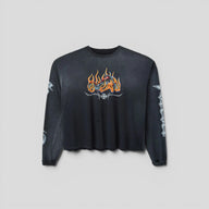 HMDD Ghost Rider Long Sleeve Tee in Black