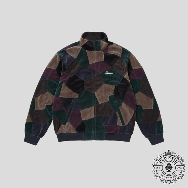 Supreme Patchwork Velour Track Jacket