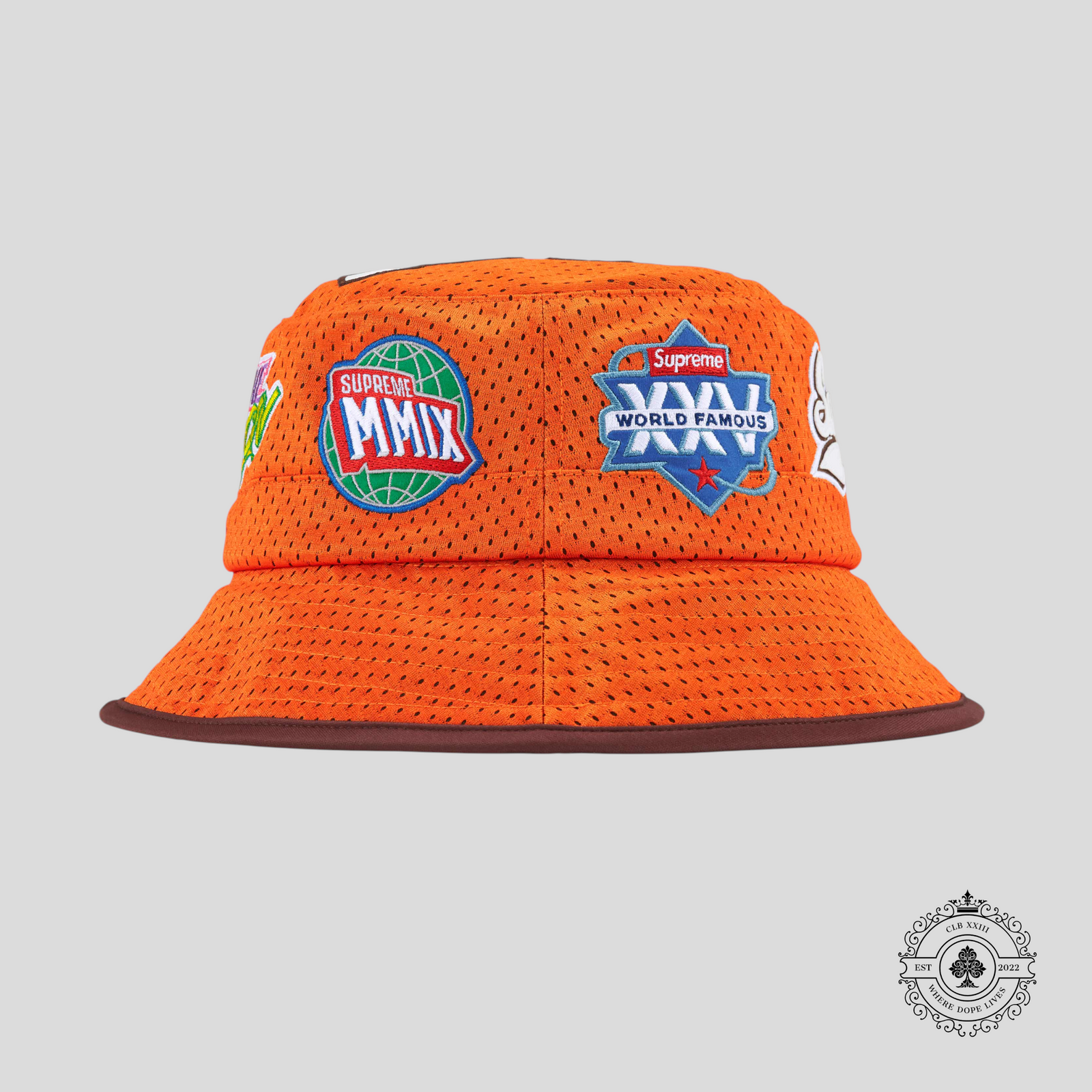 Supreme Grid Iron Mesh Crusher in Orange