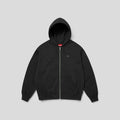 Supreme Small Box Logo Zip Up Hooded Sweatshirt in Black