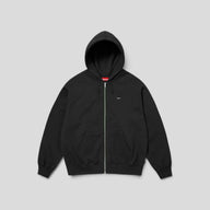 Supreme Small Box Logo Zip Up Hooded Sweatshirt in Black
