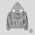 Righteous Risen God's Favorite Distressed Hoodie in Grey