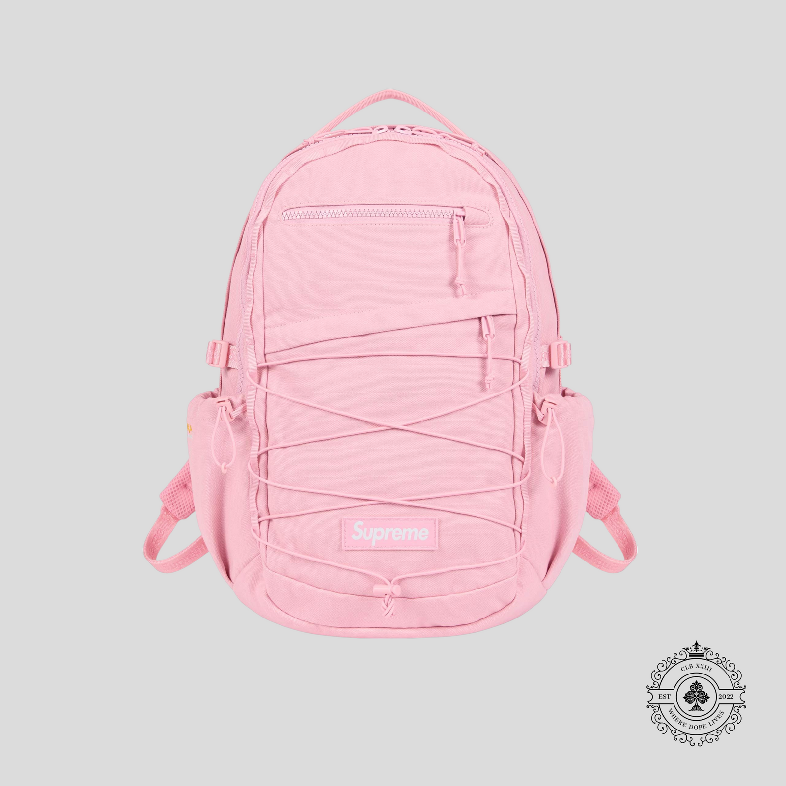 Supreme SS25 Logo Backpack in Pink