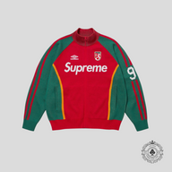 Supreme X Umbro Zip Up Sweater in Red