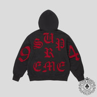 Supreme Cut Out Zip Up in Black