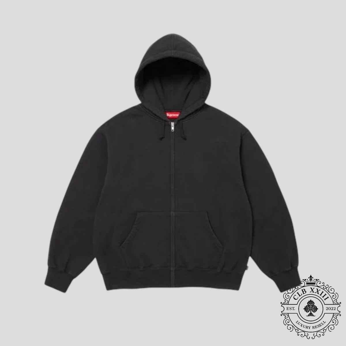 Supreme Cut Out Zip Up in Black