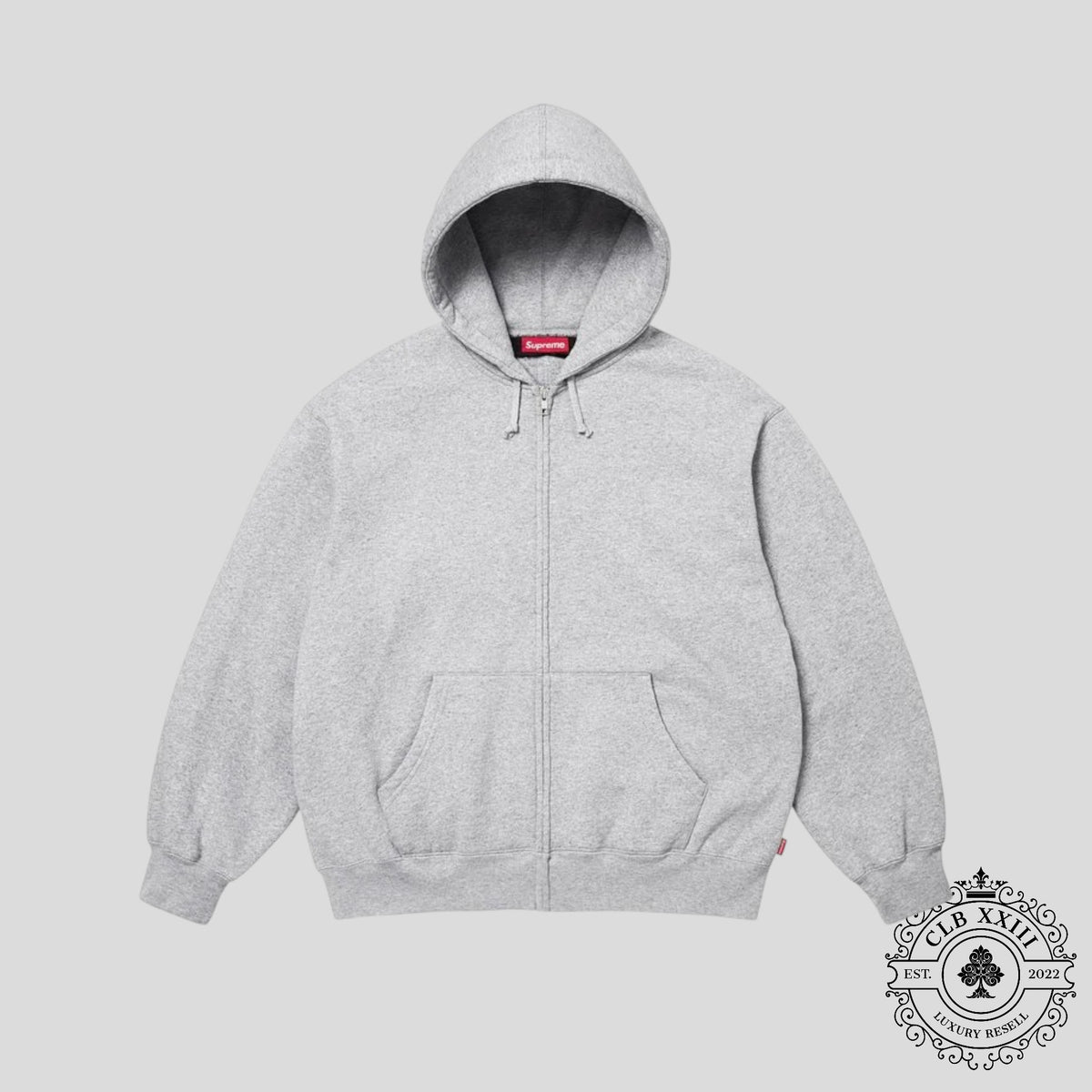 Supreme Cut Out Zip Up in Grey