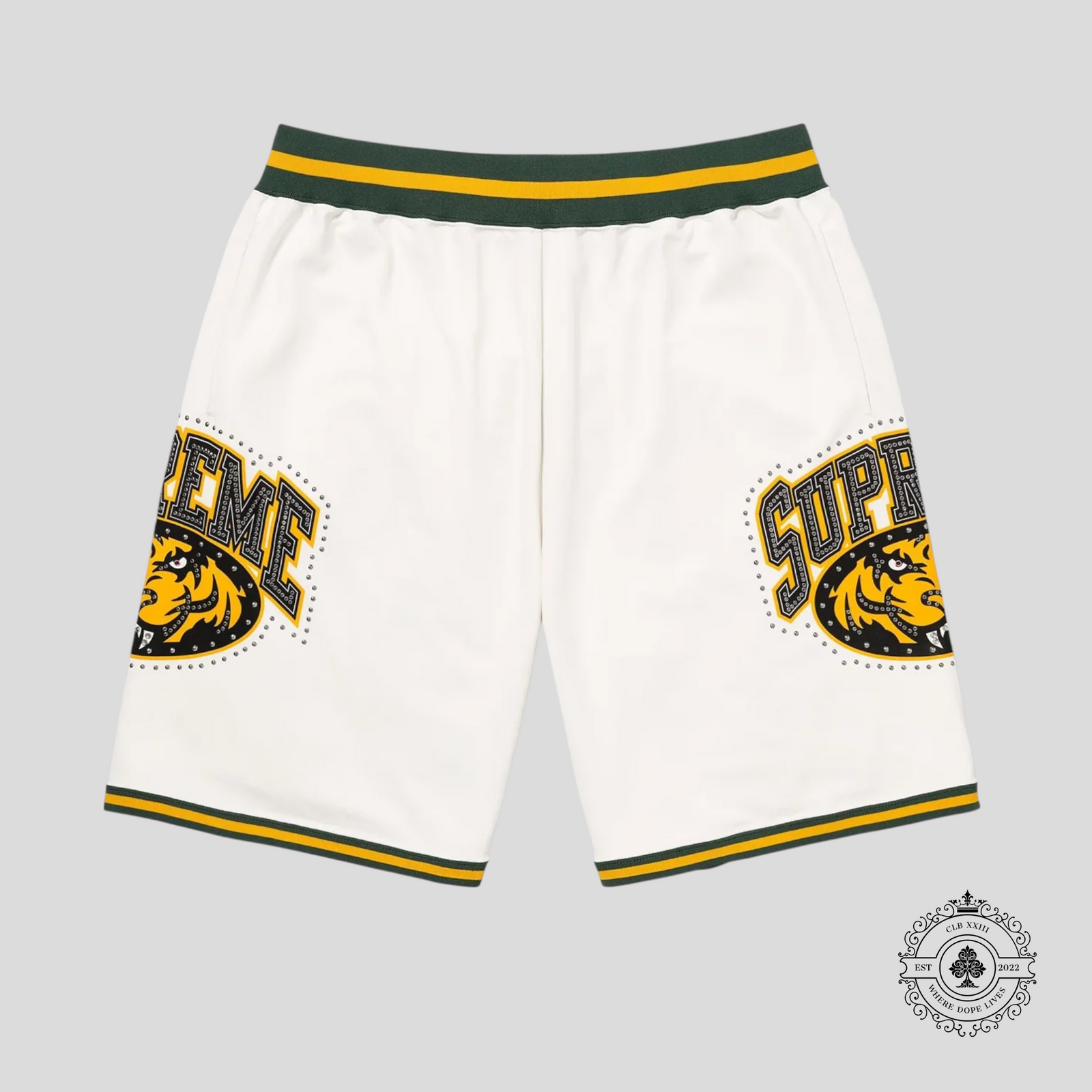 Supreme Studded Basketball Shorts in White