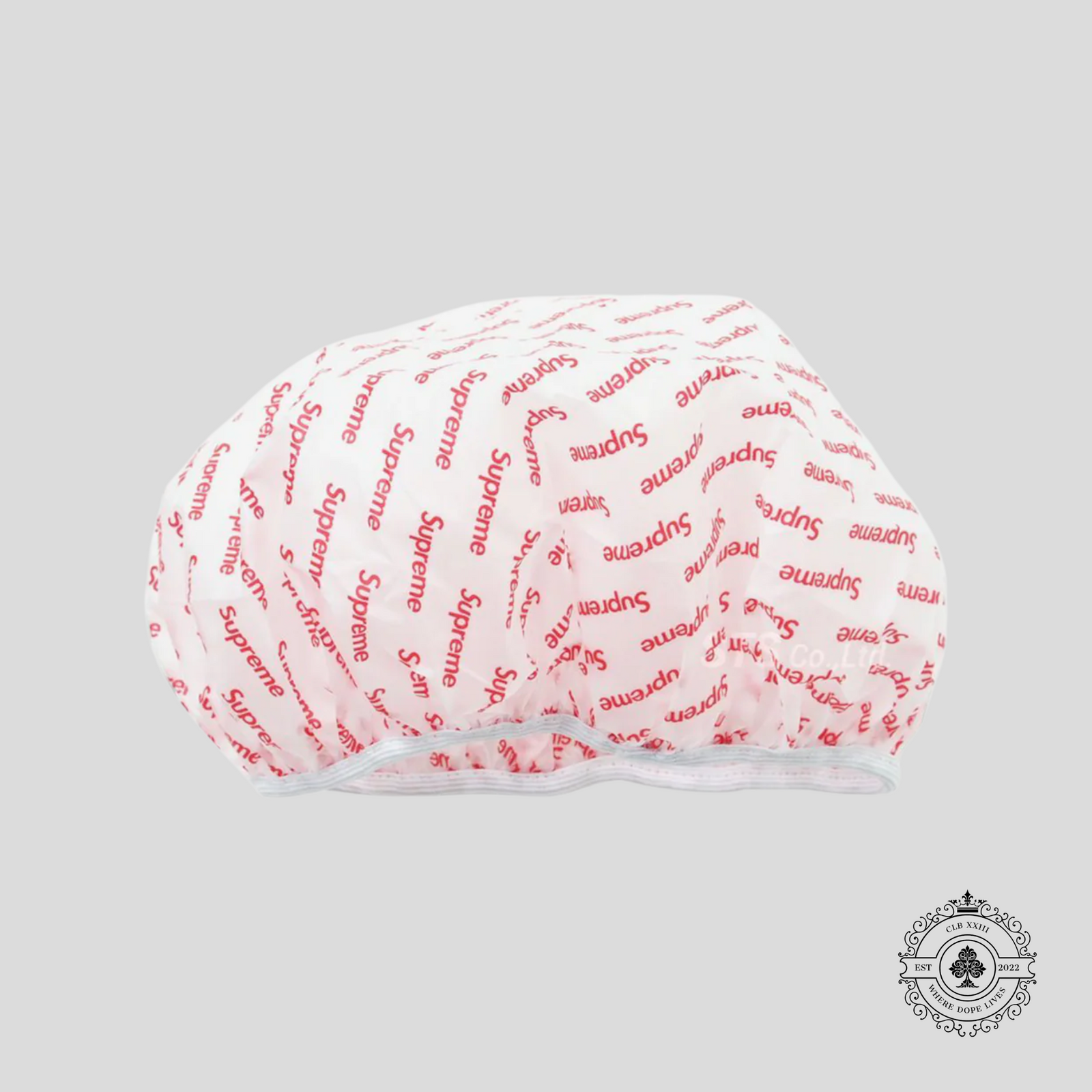 Supreme SS19 Shower Cap in White/Red