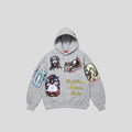 Supreme Stickers Hooded Sweatshirt in Grey