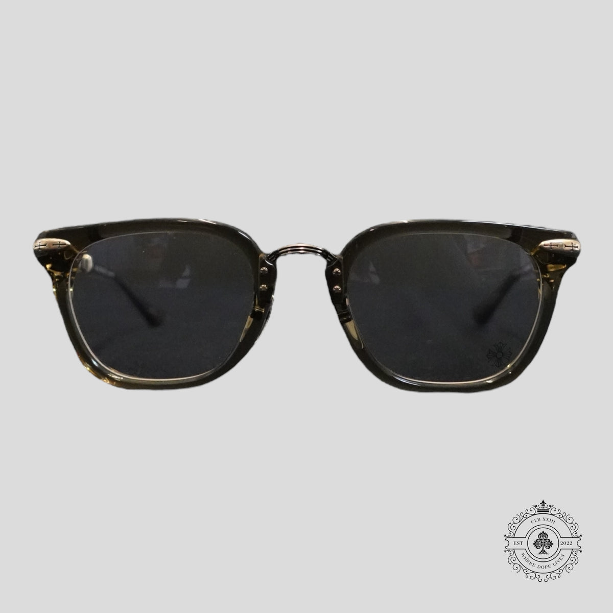 Chrome Hearts Titanasluvr Glasses in Grey/Silver