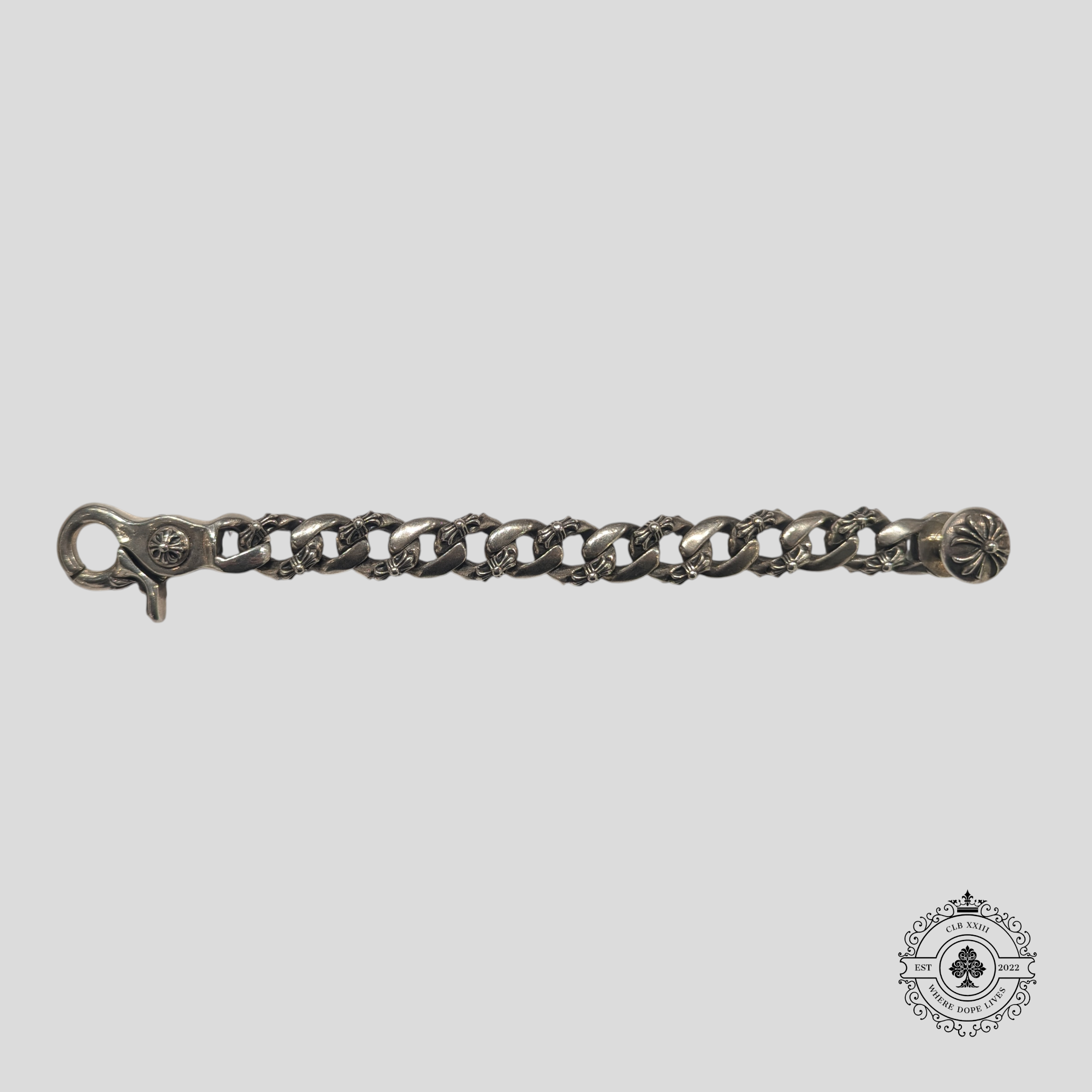 Chrome Hearts Fancy Link Lobster Clasp Bracelet