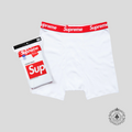 Supreme Hanes Boxer Briefs in White
