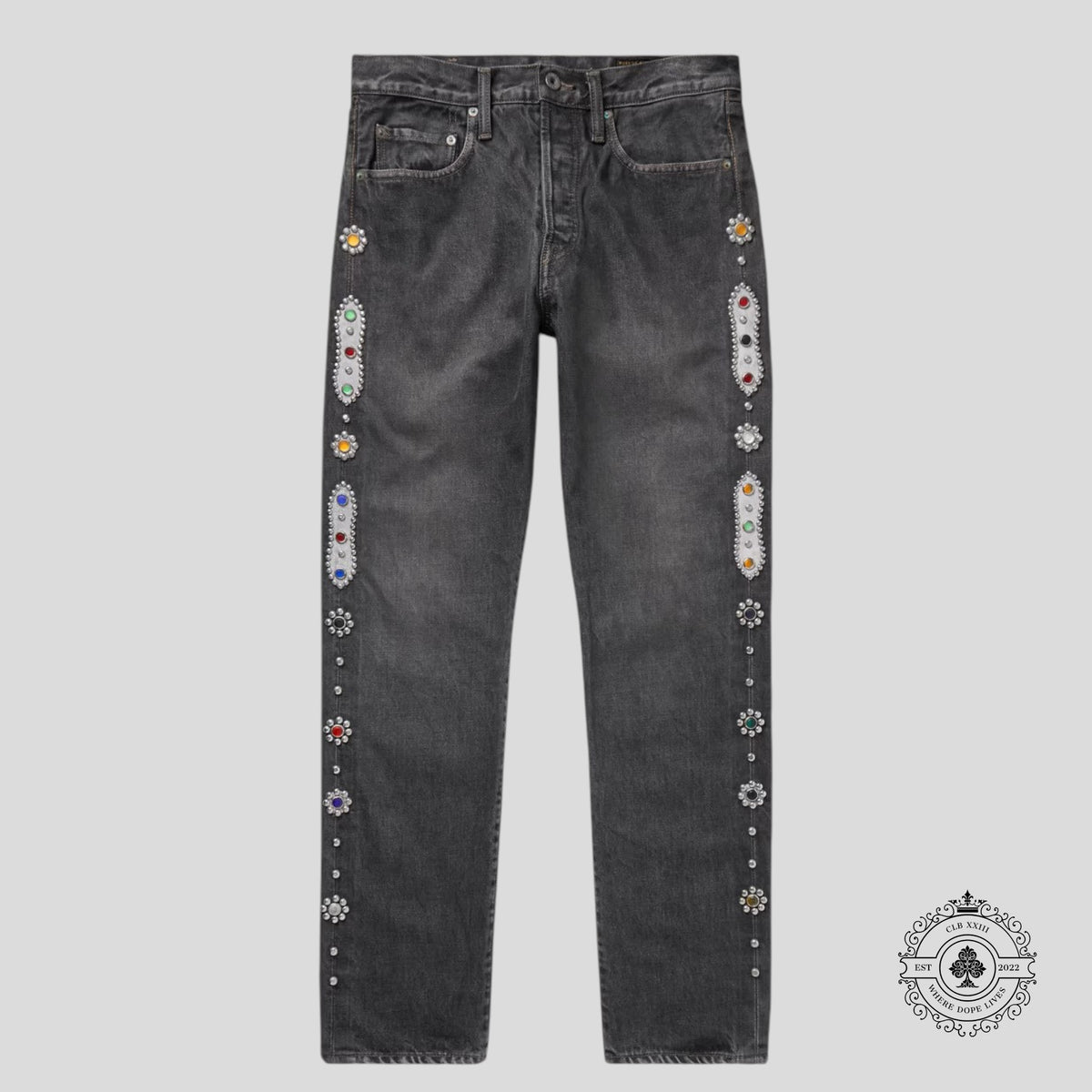 Kapital Monkey Cisco Studded Jeans in Grey
