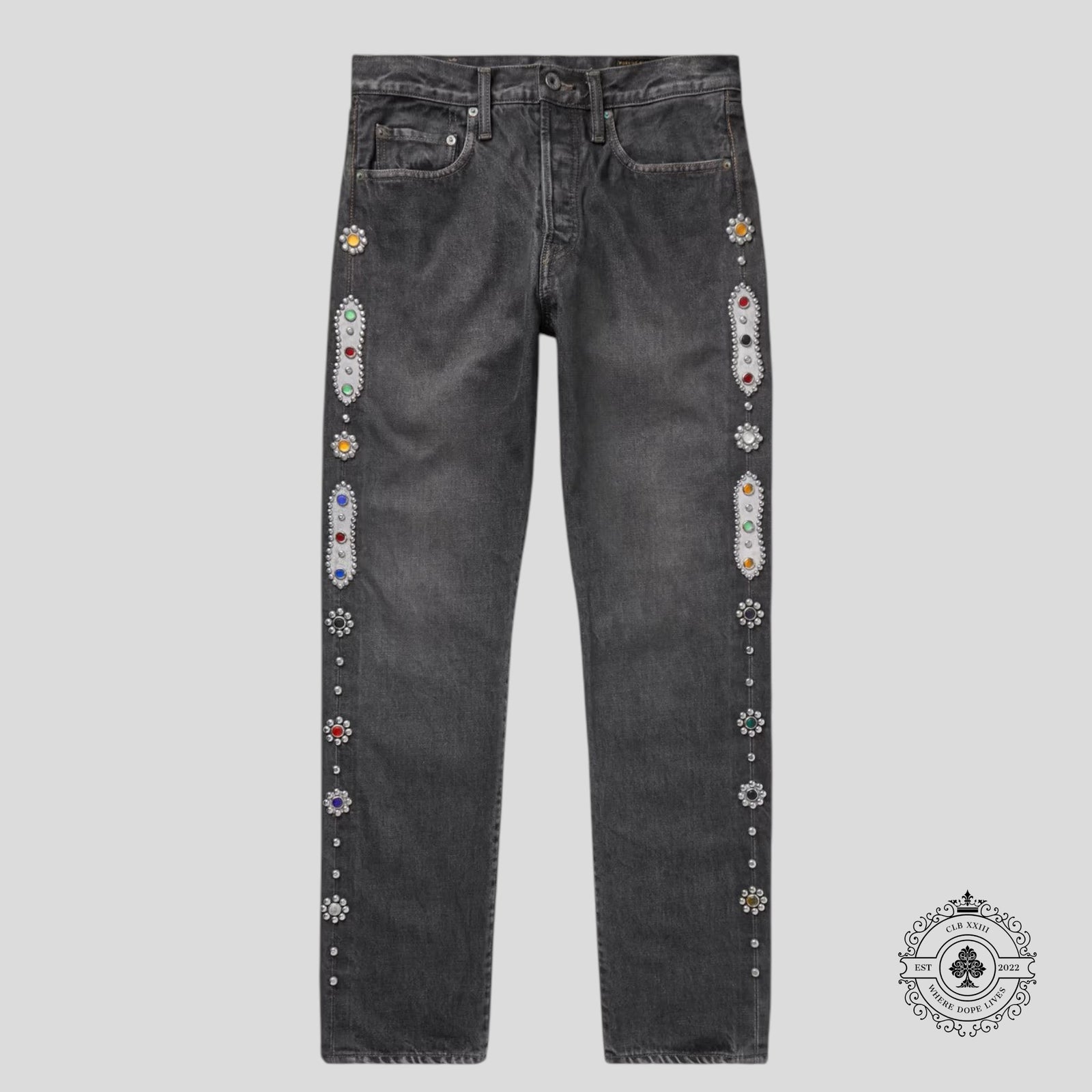 Kapital Monkey Cisco Studded Jeans in Grey