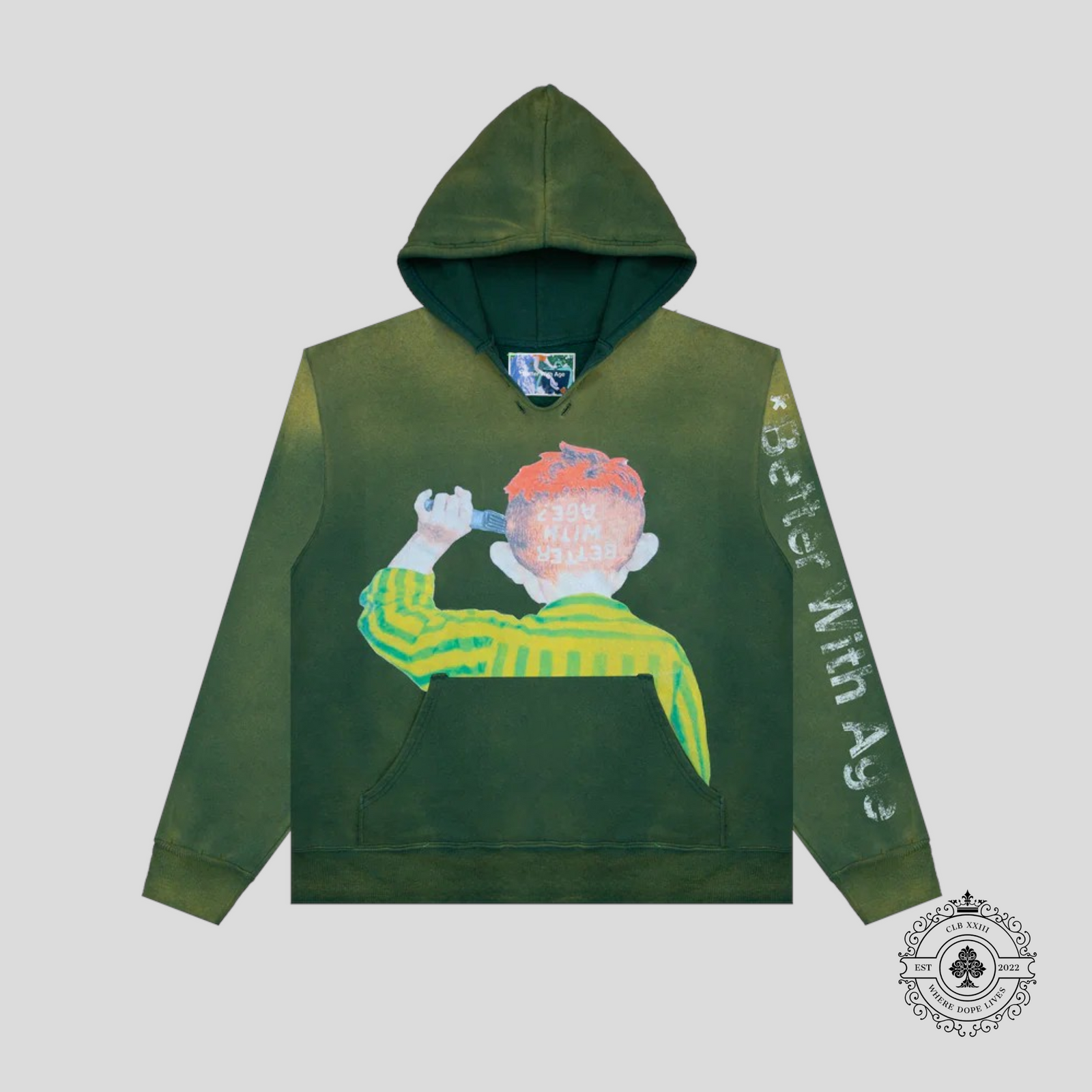 Better With Age Besmirch Hoodie in Green