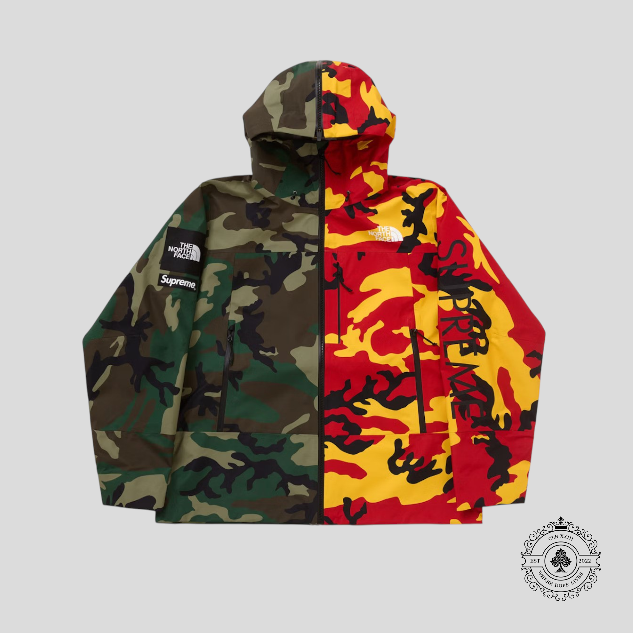 Supreme X The North Face Split Taped Seam Shell Jacket in Camouflage