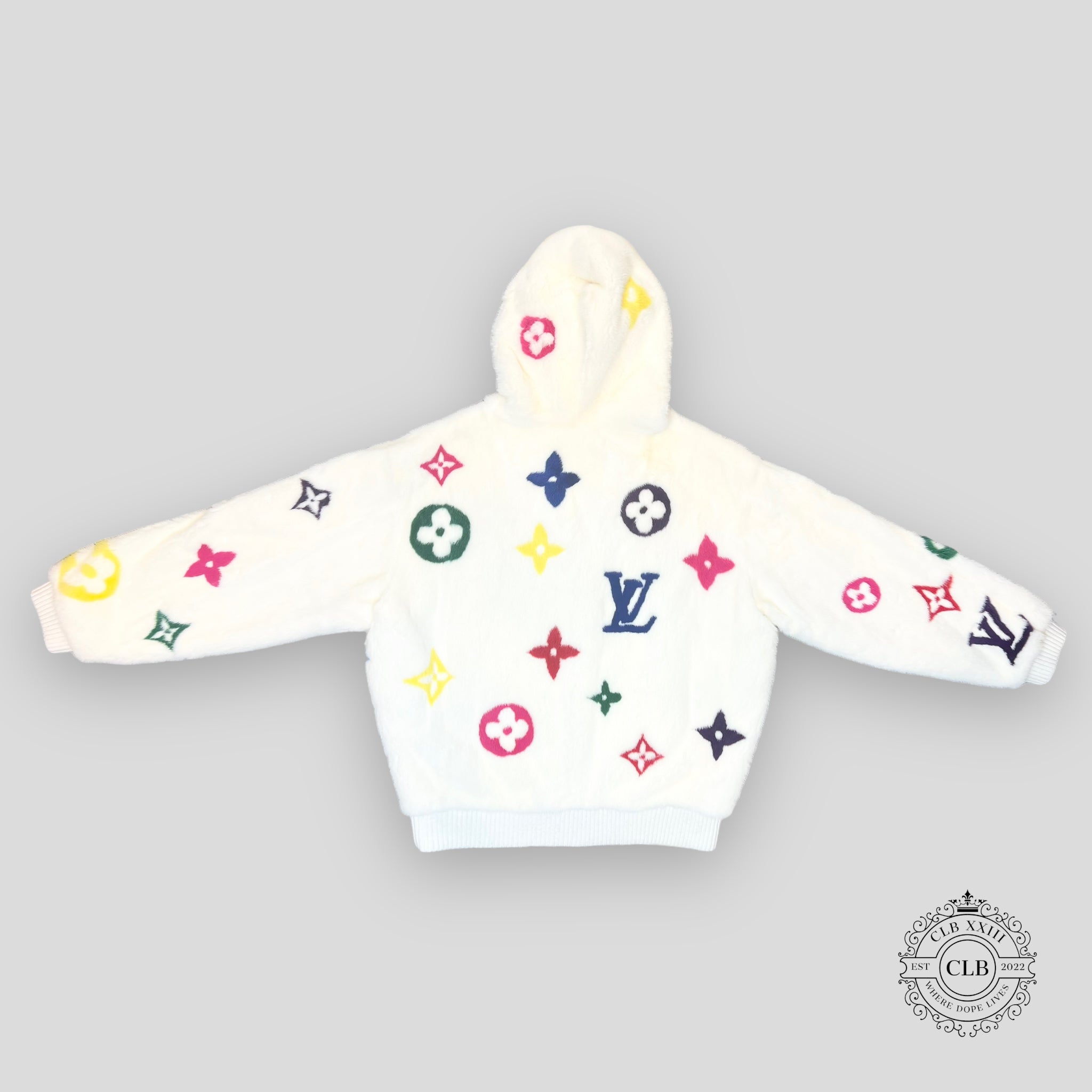 LOUIS VUITTON MONOGRAM MULTICOLOR MINK JACKET