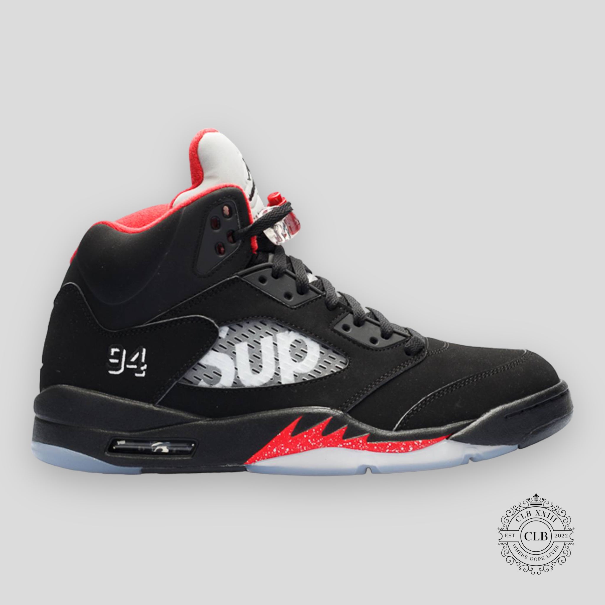 AIR JORDAN 5 RETRO X SUPREME "BLACK"