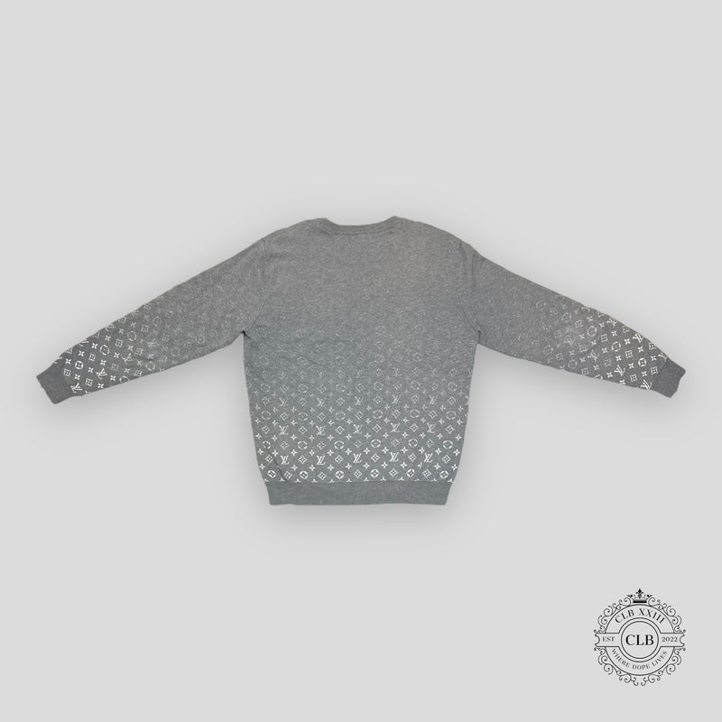 LOUIS VUITTON MONOGRAM DEGRADE LS KNITWEAR - GREY