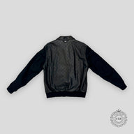 LOUIS VUITTON LVSE MONOGRAM EMBOSSED MIX LEATHER BLOUSON - BLACK