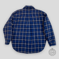 BALENCIAGA FLANNEL PADDED JACKET - BLUE