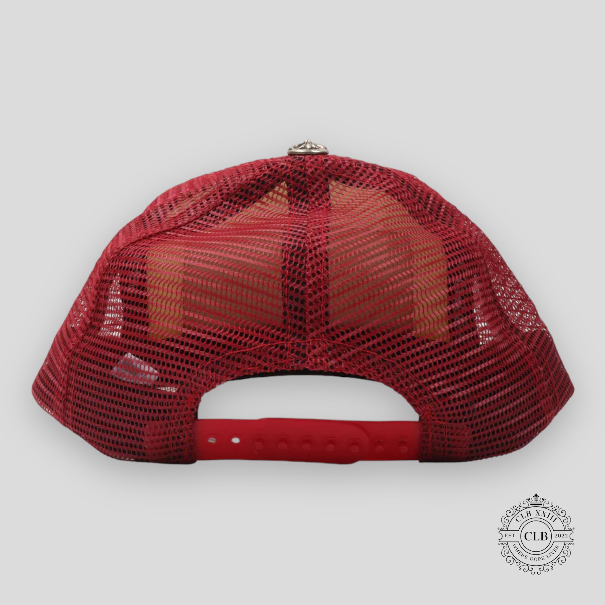 CHROME HEARTS TRUCKER HAT - RED CHROME HEARTS TRUCKER HAT - RED