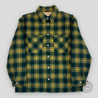 Celine Homme Padded Checked Overshirt in Green