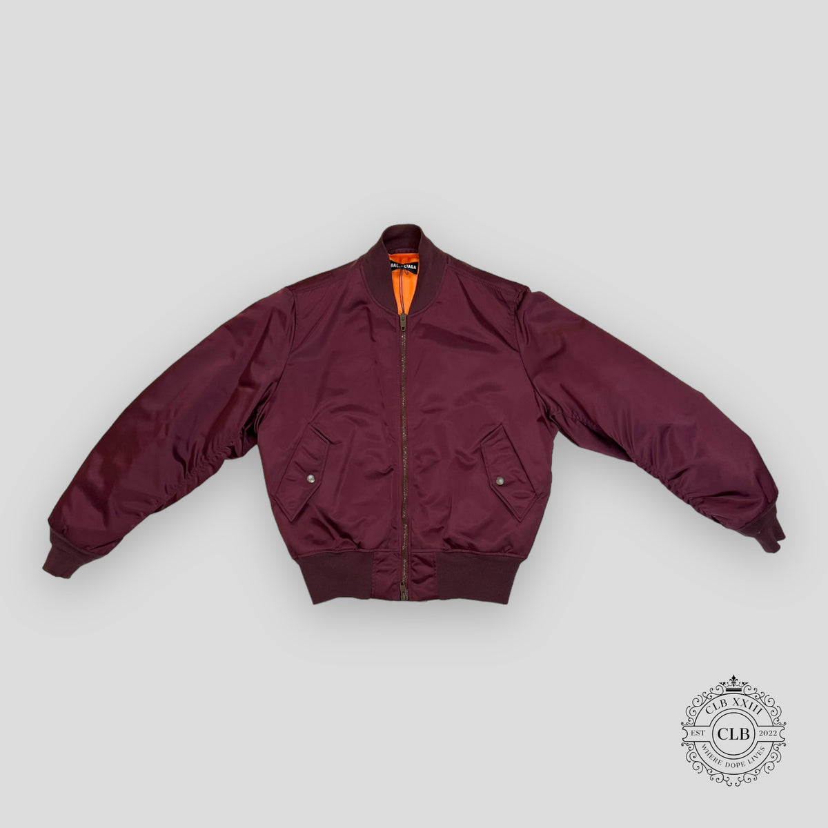 Balenciaga Mode Bomber in Maroon