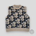 DIOR CACTUS JACK OBLIQUE KNIT VEST- BEIGE