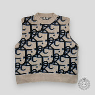 DIOR CACTUS JACK OBLIQUE KNIT VEST- BEIGE