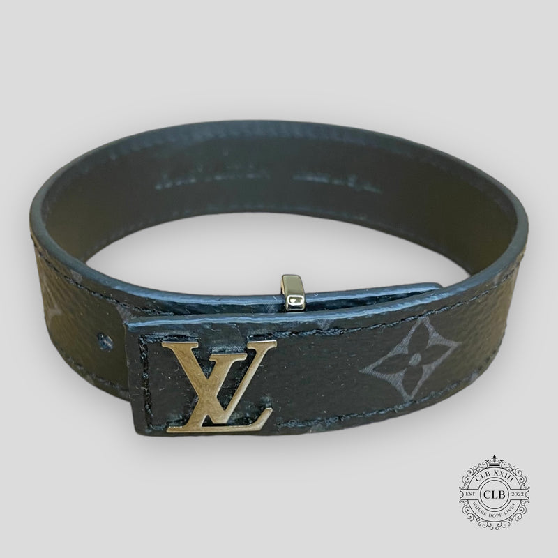 Louis Vuitton Black Leather LV Slim Bracelet Louis Vuitton