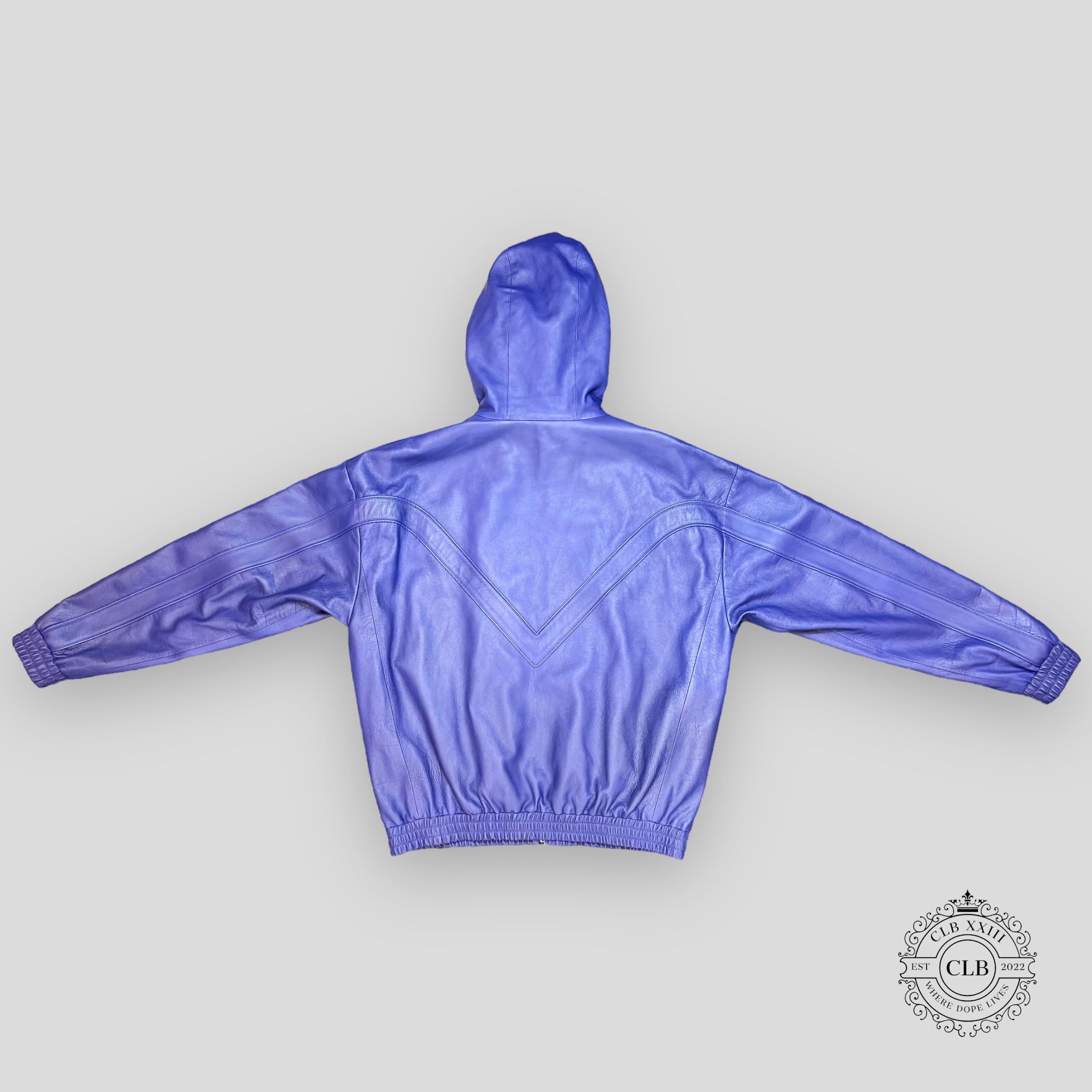 LOUIS VUITTON LEATHER TRACK BLOUSON - PURPLE