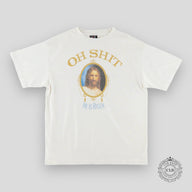 SAINT MICHAEL OH SHIT T-SHIRT - WHITE