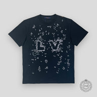 LOUIS VUITTON LV SPREAD EMBROIDERY T-SHIRT - BLACK
