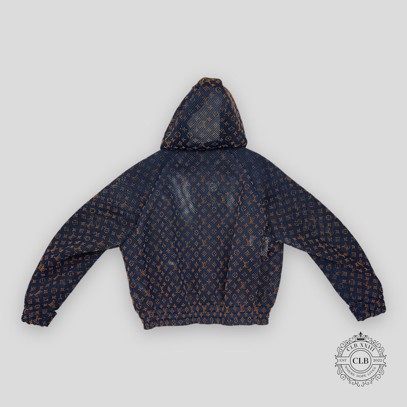 LOUIS VUITTON MONOGRAM MESH ZIP BLOUSON