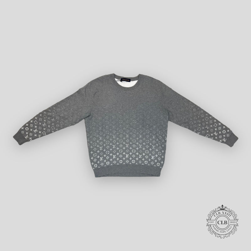 LOUIS VUITTON MONOGRAM DEGRADE LS KNITWEAR - GREY