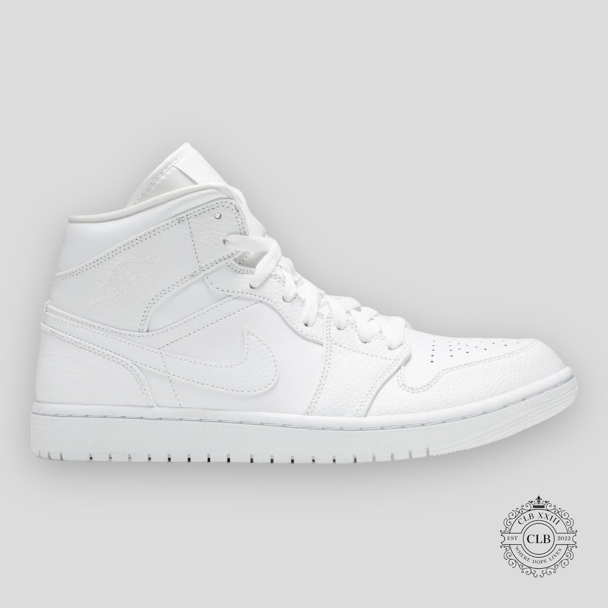 AIR JORDAN 1 MID "TRIPLE WHITE"