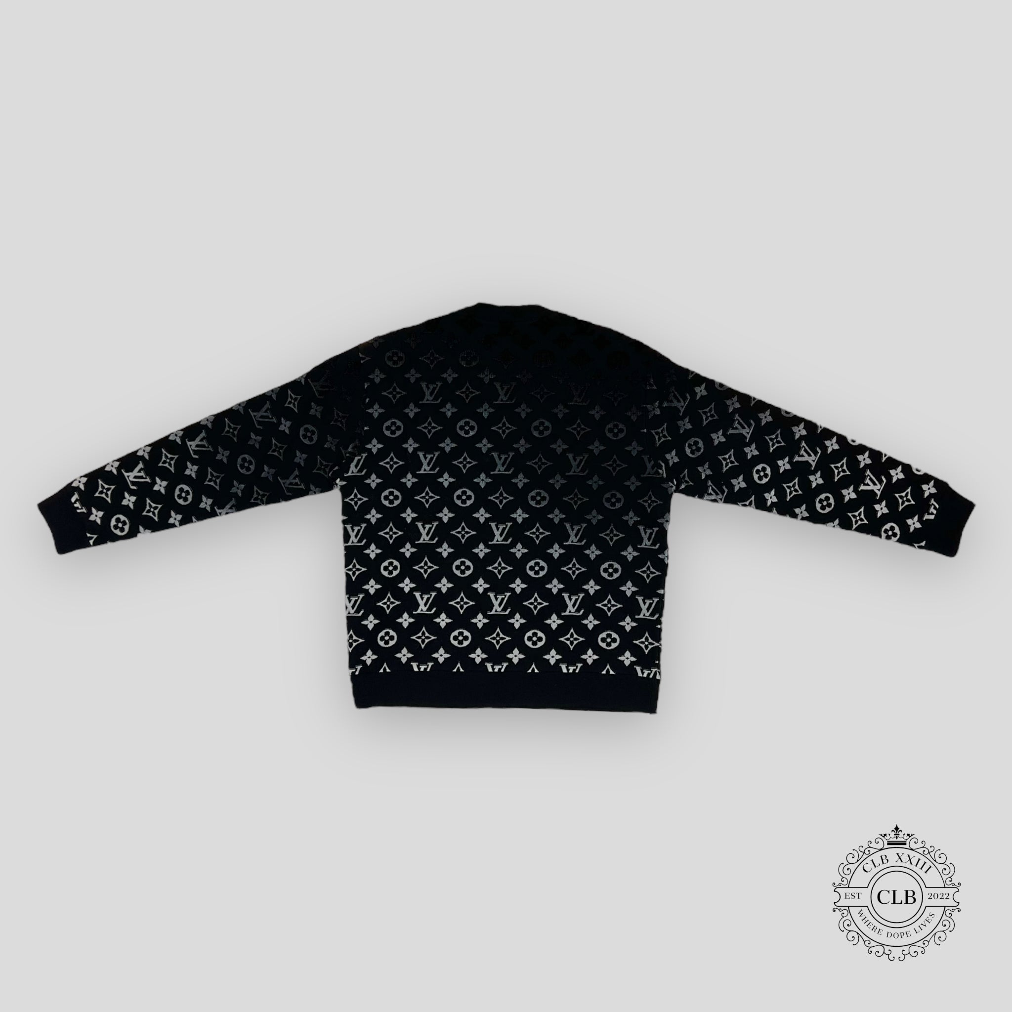 Louis Vuitton Gradient Monogram Fil Coupe Sweatshirt in Black
