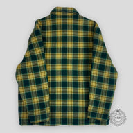 Celine Homme Padded Checked Overshirt in Green