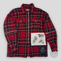 Palm Angels Sensitive Content Tartan Print Jacket - Red