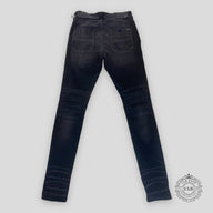 Amiri MX1 Black Bandana Patch Jeans in Aged Black