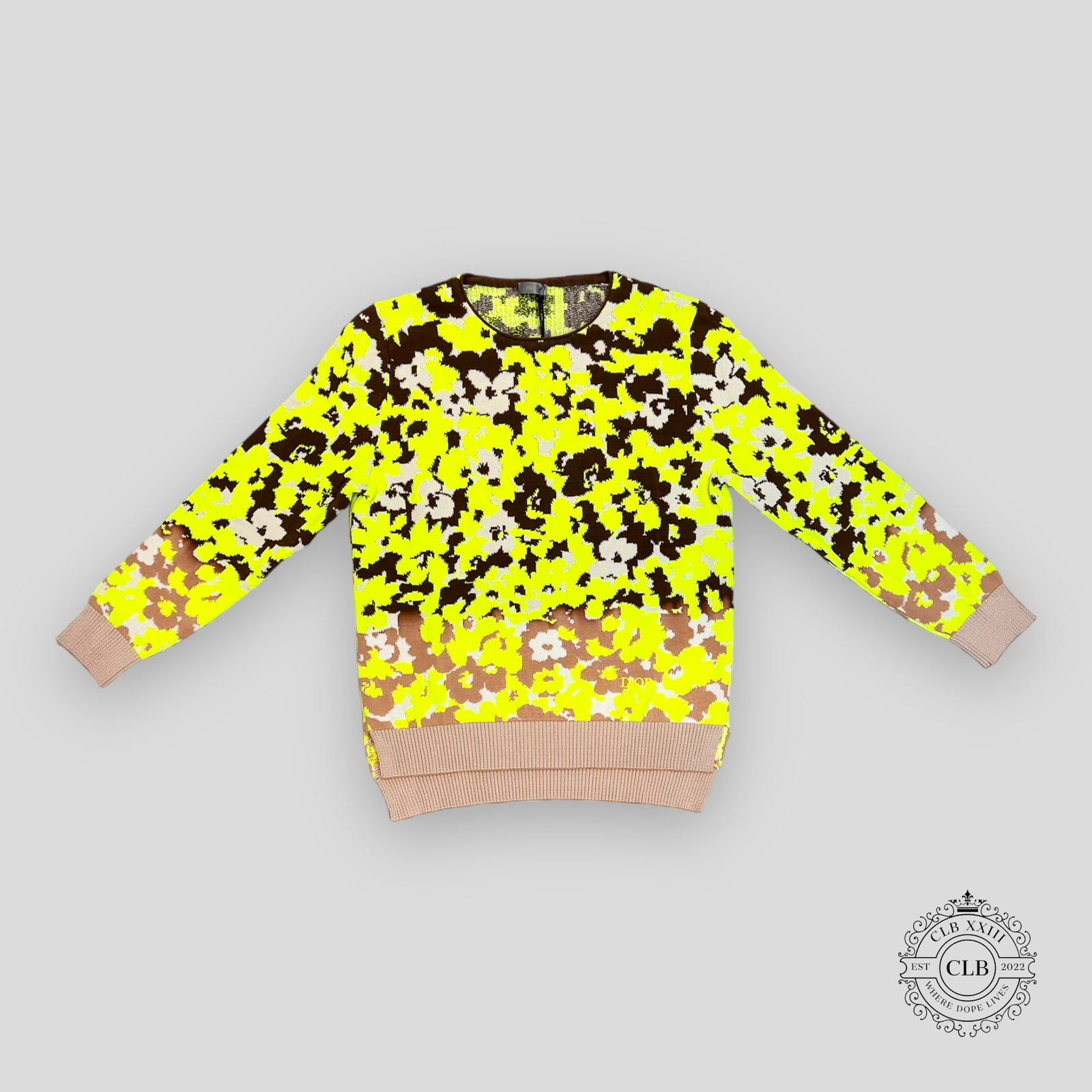 Dior Floral Knit Crewneck - Multicolor