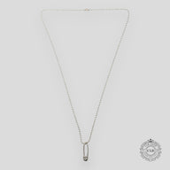 CHROME HEARTS DIAMOND EMBELLISHED PAPER CLIP PENDANT