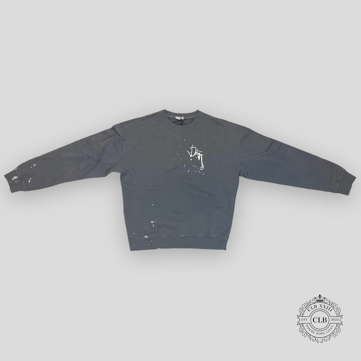 Dior Cactus Jack Oversized Embroidered Crewneck in Grey