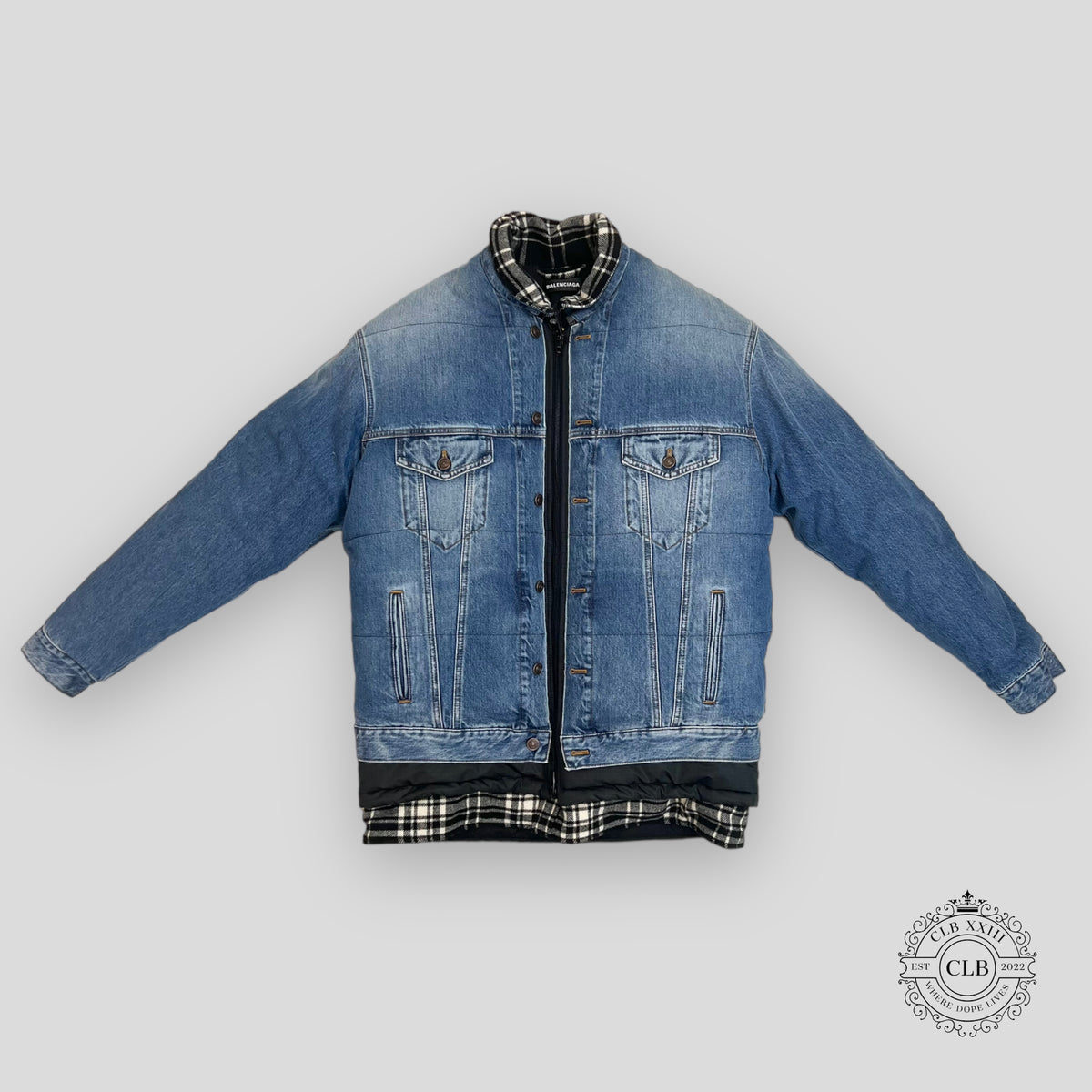 Balenciaga Triple Layer Denim Jacket